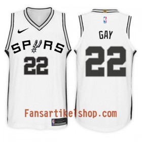 NBA San Antonio Spurs Trikot Rudy Gay 22 Nike 2017-18 Weiß Swingman - Herren